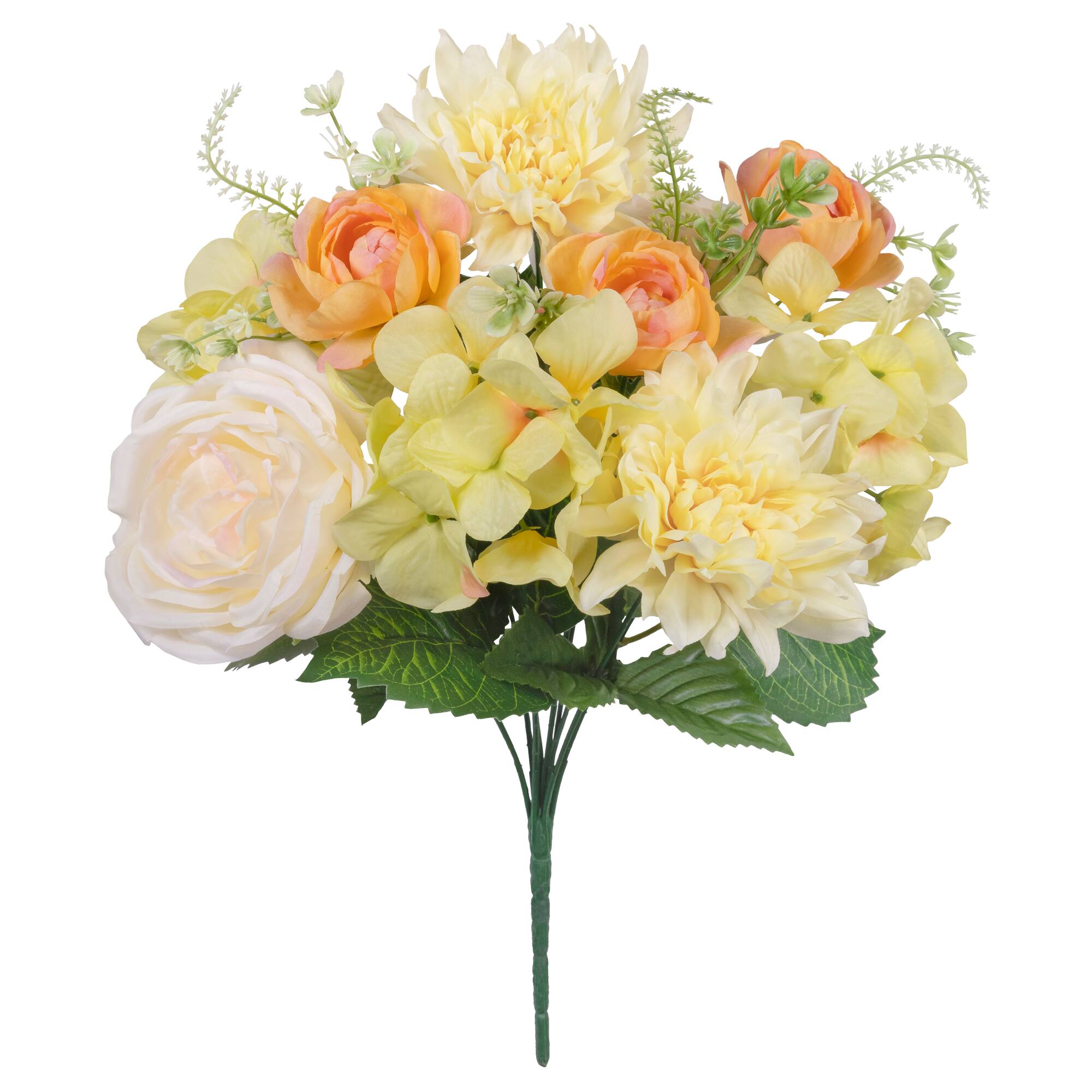 17" Coral & Yellow Dahlia & Rose Deluxe Bush by Ashland®